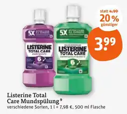 tegut Listerine total care mundspülung zahn schutz Angebot