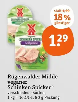 tegut Rügenwalder mühle schinken spicker Angebot
