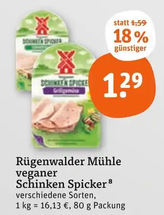 tegut Rügenwalder mühle schinken spicker Angebot