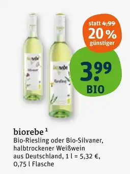 tegut Biorebe bio-riesling Angebot