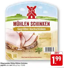 Edeka Rügenwalder mühle mühlen schinken gegrillter kochschinken Angebot