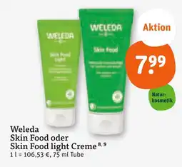 tegut Weleda skin food Angebot