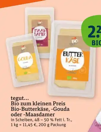 tegut Tegut bio-butterkäse Angebot
