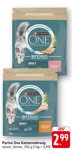 Edeka Purina one adult bifensis reich an lachs Angebot
