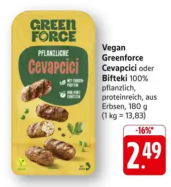 Edeka Greenforce vegan greenforce cevapcici Angebot
