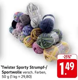 Edeka Twister sporty strumpf-/sportwolle Angebot