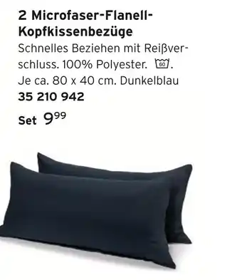 Tchibo 2 microfaser-flanell-kopfkissenbezüge Angebot
