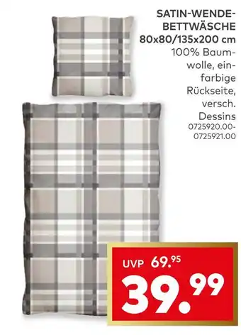 porta Satin-wende-bettwäsche Angebot
