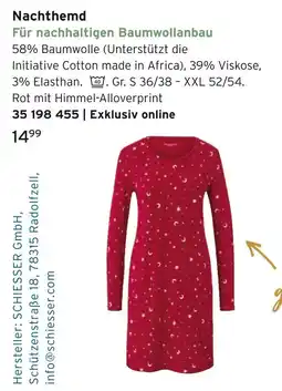 Tchibo Schiesser nachthemd Angebot