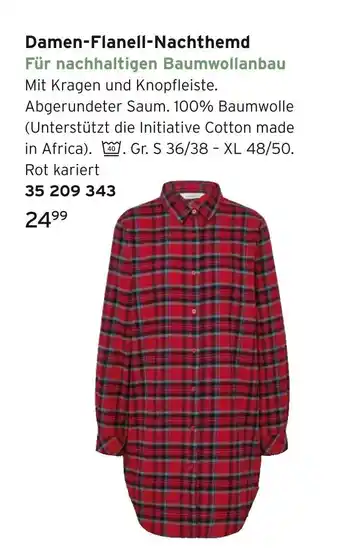 Tchibo Damen-flanell-nachthemd Angebot