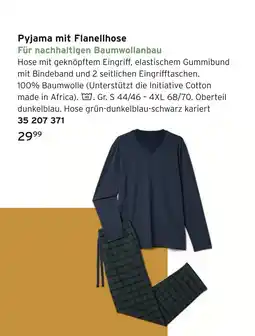Tchibo Pyjama mit flanellhose Angebot