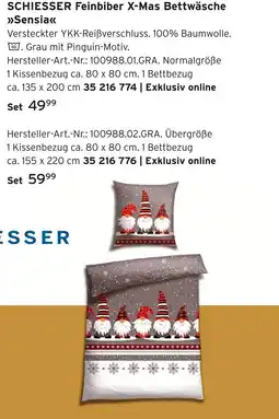 Tchibo Schiesser feinbiber x-mas bettwäsche sensia normalgröße Angebot
