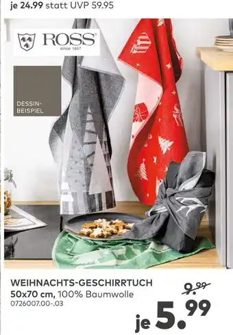 porta Ross weihnachts-geschirrtuch Angebot