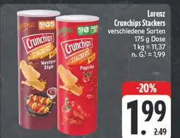 Edeka Lorenz crunchips stackers western style Angebot