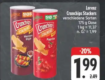 Edeka Lorenz crunchips stackers western style Angebot
