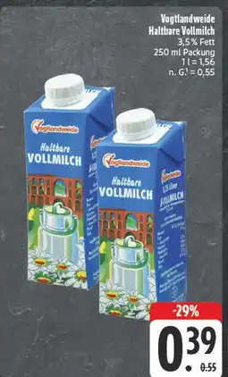 Edeka Vogtlandweide haltbare vollmilch Angebot
