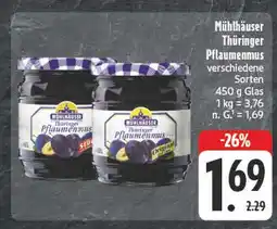 Edeka Mühlhäuser thüringer pflaumenmus original Angebot