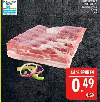 Marktkauf Schweinebauch mit rippen Angebot