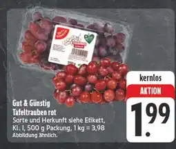 Edeka Gut & günstig tafeltrauben rot Angebot
