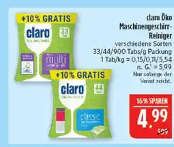 Marktkauf Claro öko maschinengeschirr-reiniger Angebot