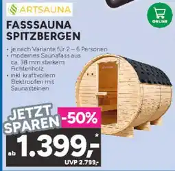 Marktkauf Artsauna fasssauna spitzbergen Angebot