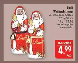 Marktkauf Lindt weihnachtsmann Angebot
