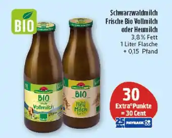 Marktkauf Schwarzwaldmilch frische bio vollmilch oder heumilch Angebot