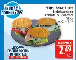 Marktkauf Matjes-, bismarck- oder seelachsbrötchen Angebot