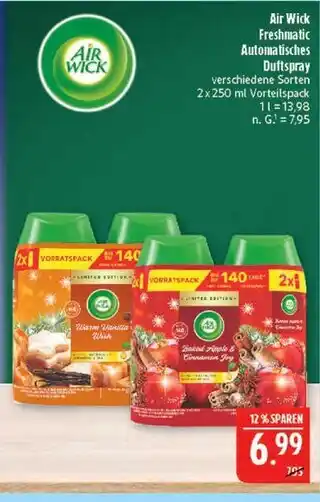 Marktkauf Air wick freshmatic automatisches duftspray warm vanilla wish Angebot