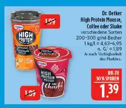 Marktkauf Dr. oetker high protein coffee shake Angebot