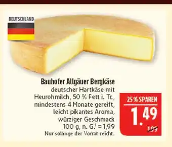 Marktkauf Bauhofer allgäuer bergkäse Angebot