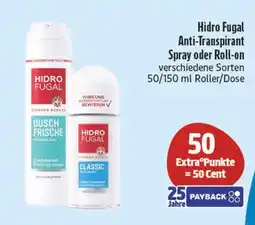 E-Center Hidro fugal anti-transpirant spray oder roll-on Angebot