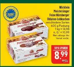 Marktkauf Wicklein meistersinger feine nürnberger oblaten-lebkuchen Angebot