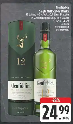 E-Center Glenfiddich single malt scotch whisky Angebot