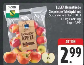 E-Center Edeka heimatliebe sächsische tafeläpfel rot Angebot