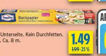 diska Toppits backpapier Angebot