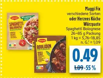 diska Maggi spaghetti bolognese Angebot