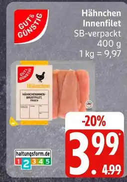 Edeka Gut & günstig hähnchen innenfilet Angebot