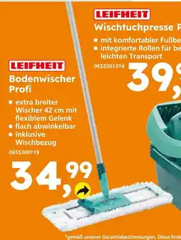 Globus Baumarkt Leifheit bodenwischer profi Angebot