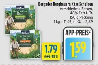 diska Bergader bergbauern käse scheiben Angebot