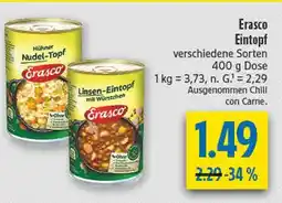 diska Erasco hühner nudel-topf Angebot