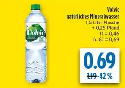 diska Volvic natürliches mineralwasser Angebot