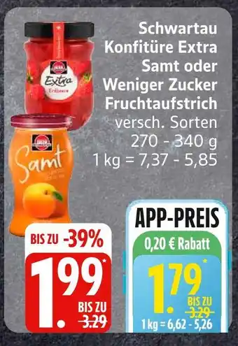 Edeka Schwartau konfitüre extra samt Angebot