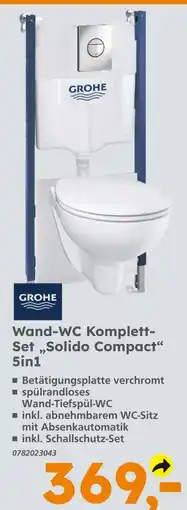 Globus Baumarkt Grohe wand-wc komplett-set solido compact 5in1 Angebot