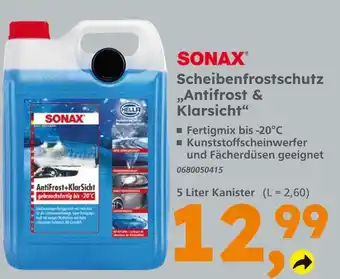 Globus Baumarkt Sonax scheibenfrostschutz „antifrost & klarsicht“ Angebot