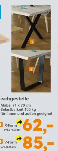 Globus Baumarkt Tischgestell x-form Angebot