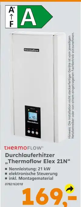 Globus Baumarkt Thermoflow durchlauferhitzer thermoflow elex 21n Angebot
