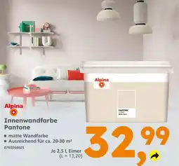 Globus Baumarkt Alpina innenwandfarbe pantone Angebot