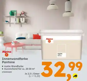 Globus Baumarkt Alpina innenwandfarbe pantone Angebot