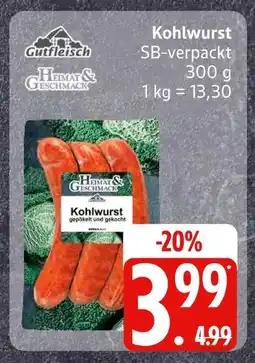 Edeka Gutfleisch kohlwurst Angebot